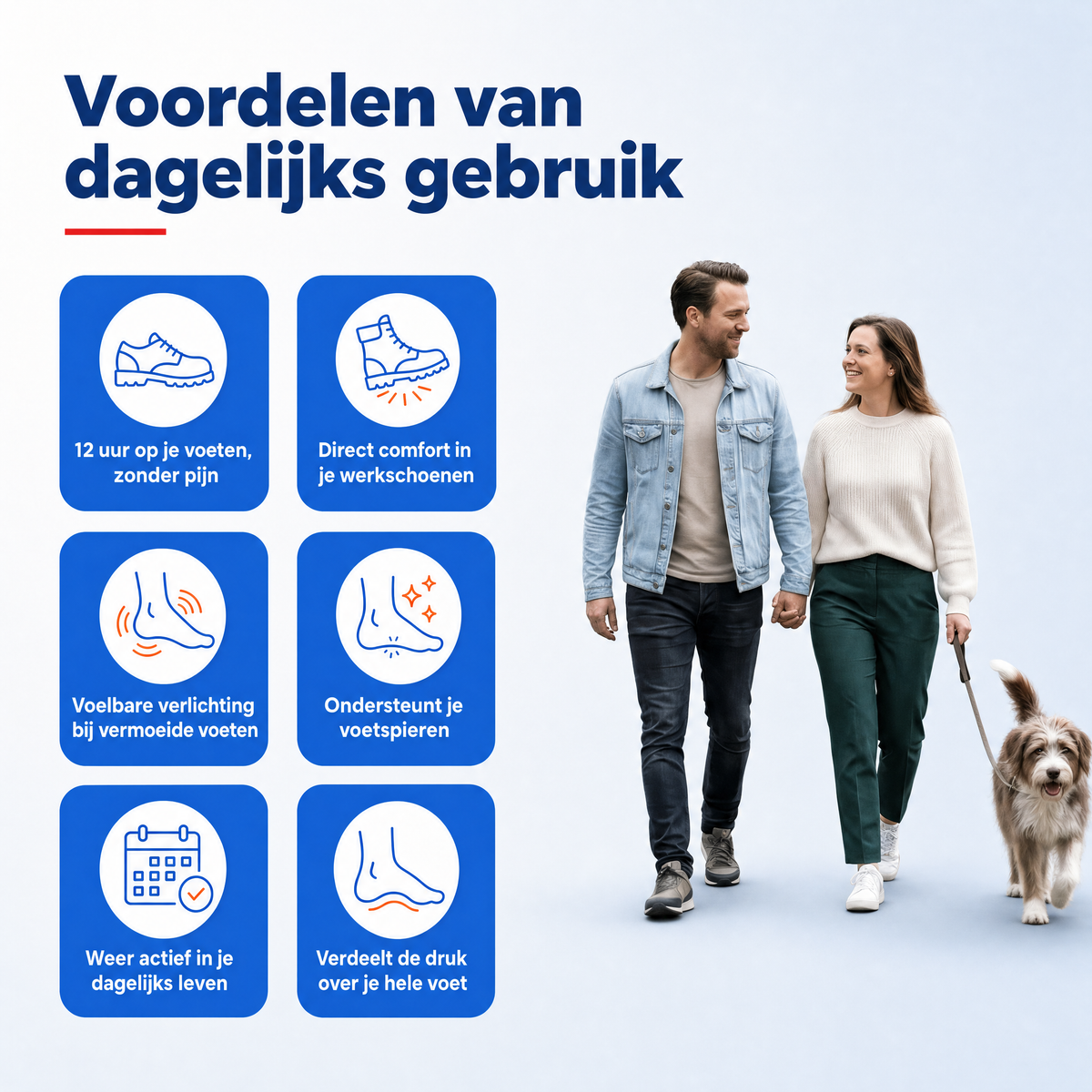 Feetz® Blue One | Voor hielpijn, moeie voeten en lang staan